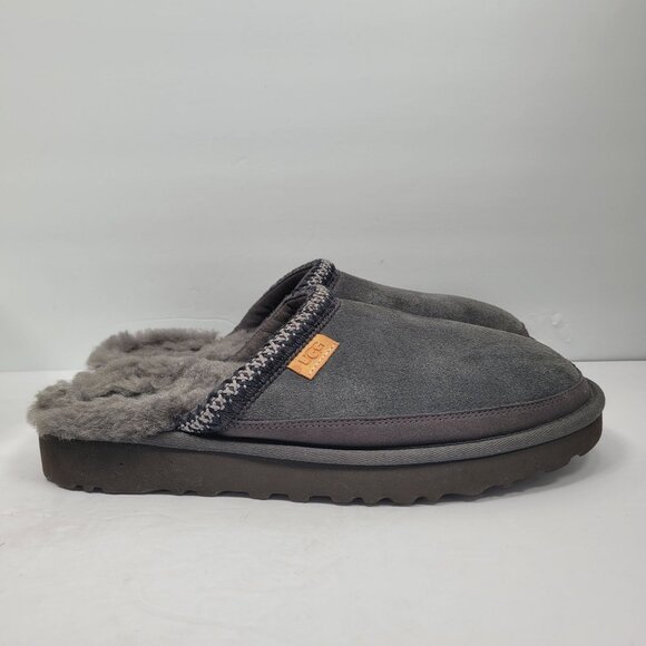 UGG Tasman Men's Dark Gray Slip-On Slippers S/N 1103900 US Size 11 - Picture 1 of 7